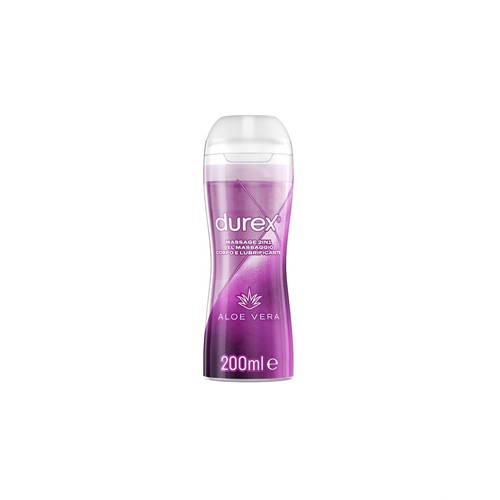 DUREX MASSAGE 2 IN 1 GEL MASSAGGIO CORPO E LUBRIFICANTE ALOE VERA 200 ML